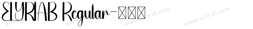 ELYRIAB Regular字体转换